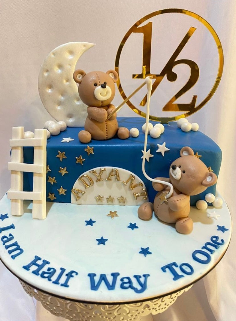 Halfway to One/6-Month Birthday Cake